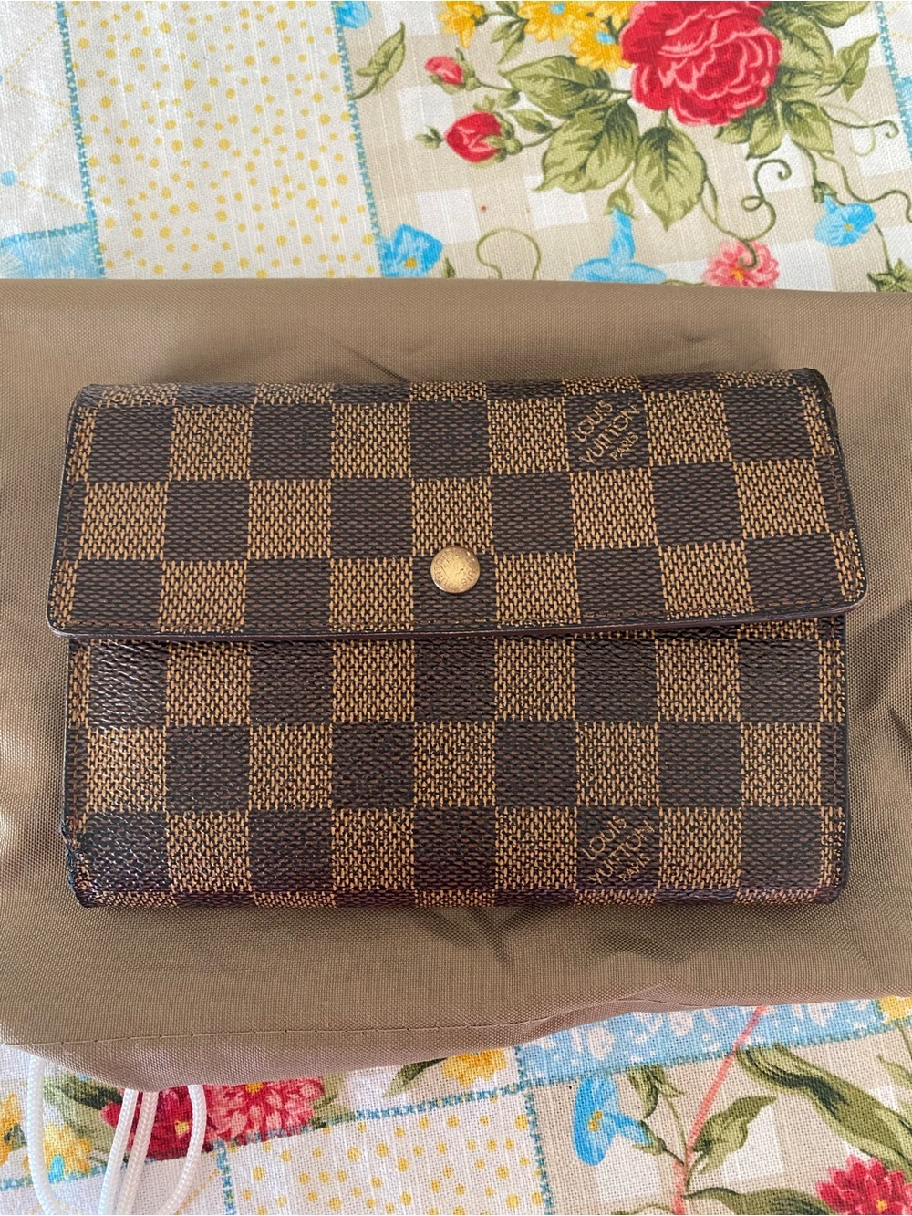 Vintage Louis Vuitton Ebene Etui Papier Wallet